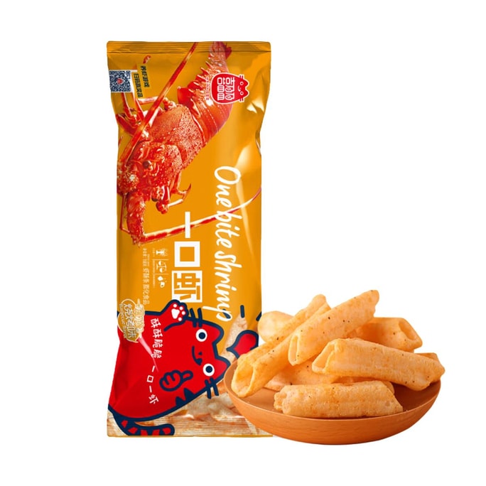 喜盈盈 一口虾 虾酥条薯条 烧烤味 168g【超大一包 追剧聚会必备】