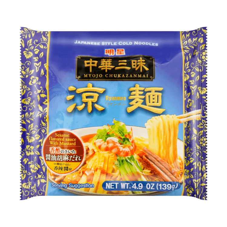 日本MYOJO明星 中華三昧 袋裝涼面 胡麻味 139g