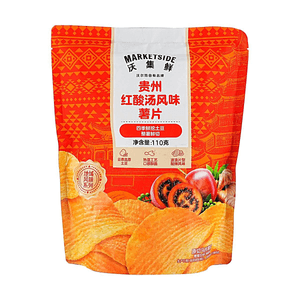 Guizhou Red Sour Soup Flavor Potato Chips 3.88oz【Whole Potato Fresh Cut】【Authentic Flavor】