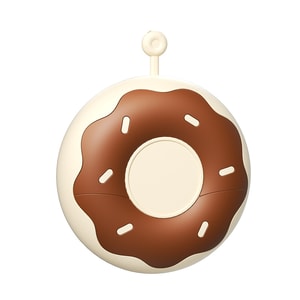 Donut Portable Hair Remover Hair Removal Wonder Oblique Tear Pet Hair Compact Travel Office - Milk Brown 1Pc