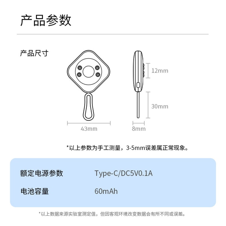 【中国からの直送】HSPM 新型スマートカメラ探知機 パールホワイト F 4