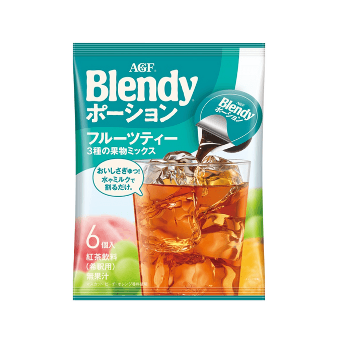 【日本直郵】 日本 AGF BLENDY 三重水果混合風味濃縮液 6個裝