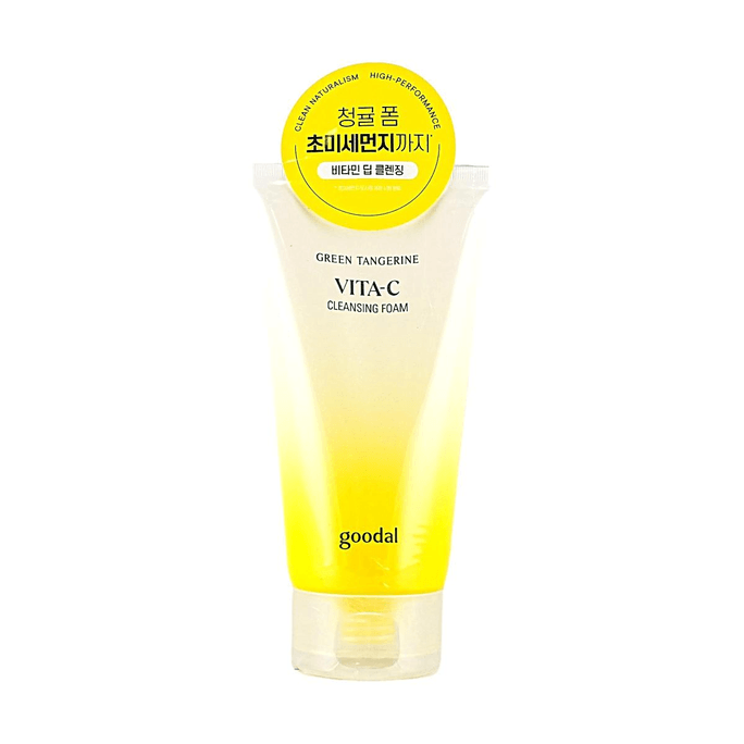 韩国GOODAL果达儿 青橘维C亮肤洁面泡沫 150ml 【深层清洁】【温和亮肤】【丰盈泡沫】