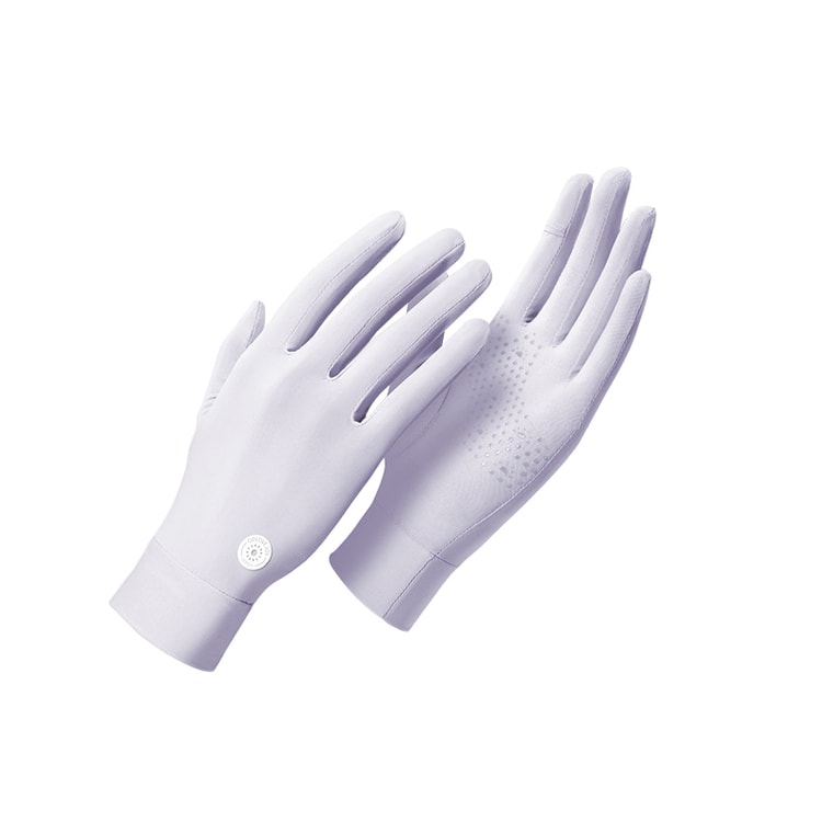 Summer Ice Silk Sunscreen Gloves Ice Feel Breathable Full Finger Anti-slip  Anti-UV Purple - Yamibuy.com