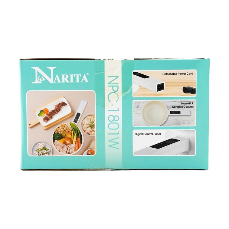 美国NARITA 多功能电煮锅 多功能小电锅一体不粘锅煮面小型电热火锅 1.8L NPC-1801W 5