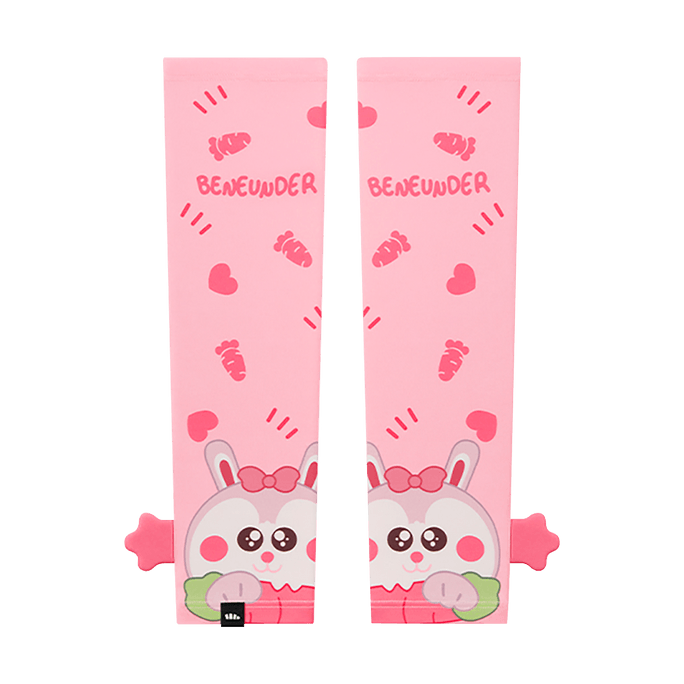 Kids UPF50+ Sun Protection Sleeves for 3-6 Years Old Rabbit Pink