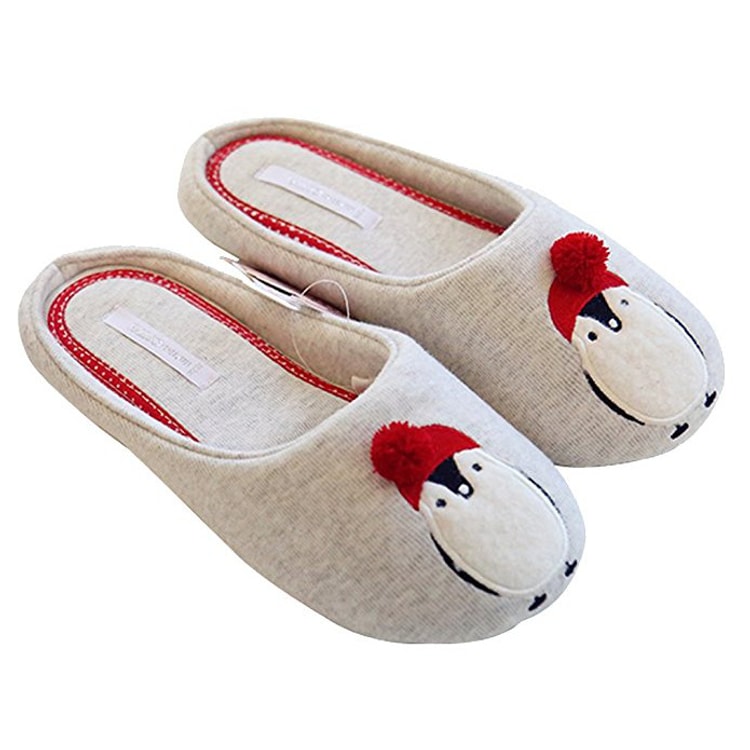 Women’s Flat Cotton Fruit Fuzzy Slipper Strawberry 38-39