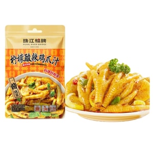 [중국 직송] 펄리버 브릿지 브랜드 발효 팥두부 닭 날개 소스, 간장 닭발 소스, 레몬 매운 닭발 소스, 달콤한 식초 닭발 소스, 끓인 소스 조합 [태국식] 레몬 매운 닭발 소스 100g