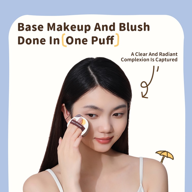 毛吉吉 单耳系列粉扑 paopaomi三花猫 非乳胶亲水性聚氨酯粉扑 清透底妆颊彩适用 2pcs  带收纳盒 8