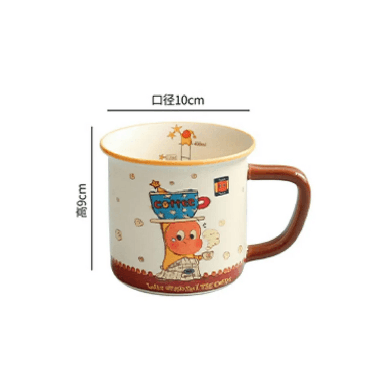 KAWASIMAYA Twinkle Twinkle Enamel Coffee Cup Retro Cute Style for