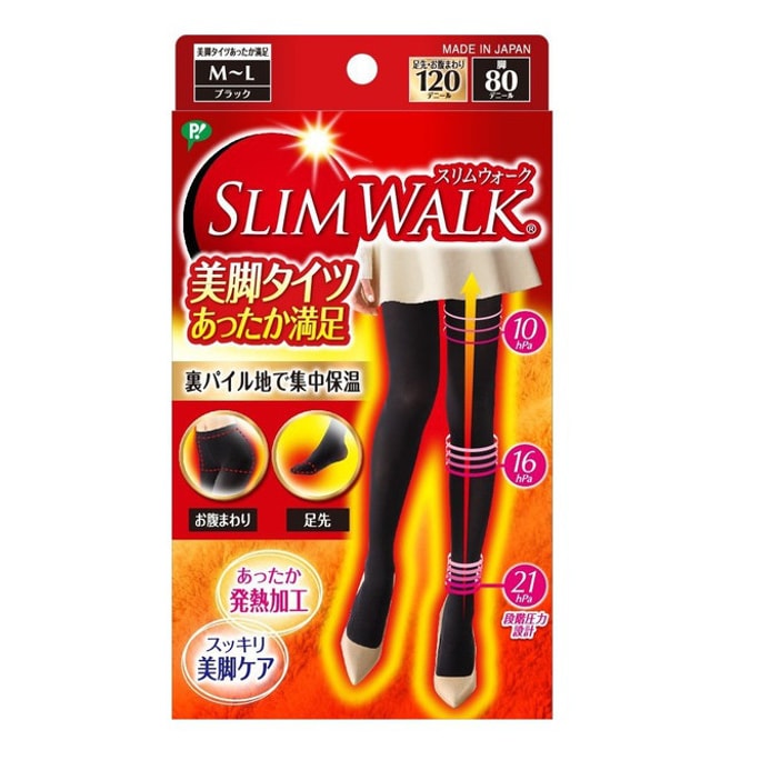 일본 SLIMWALK 난방 슬리밍 양말 M-L 1pcs