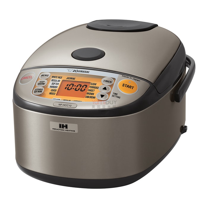 【Low Price Guarantee】Induction Heating System Rice Cooker And Warmer, 33.81 fl oz, 5.5 Cup, Stainless Dark Gray, NP-HCC1