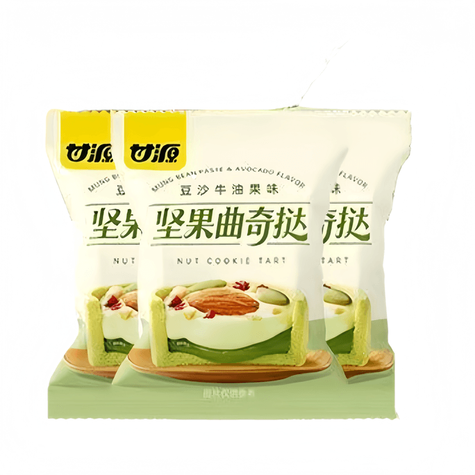 甘源 奶油果味曲奇撻堅果爆漿餅乾180g(15g*12包)