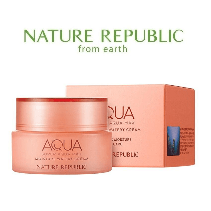 【韓國直郵】 韓國 NATURE REPUBLIC自然樂園 自然樂園AUQA保濕面霜乾性皮膚用80ml