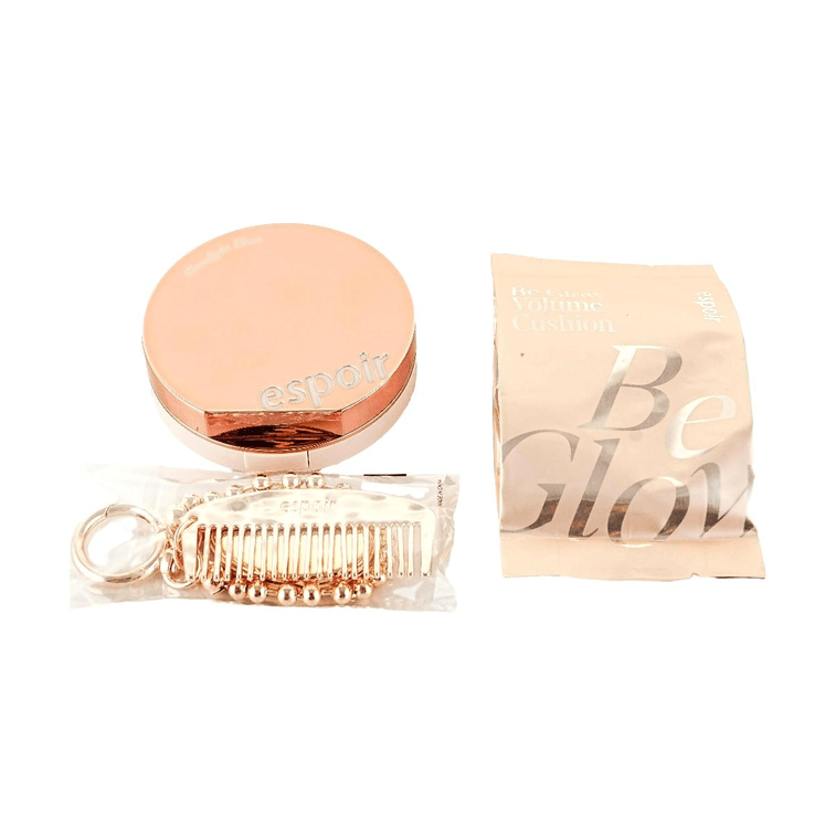 Be Glow Volume Cushion Foundation, with Refill, #Ivory - with Comb Keyring【Roselight Glow Collection】 16
