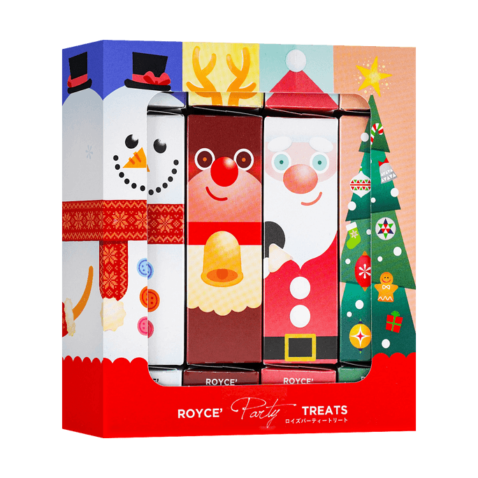 日本ROYCE若翼族 巧克力餅乾禮盒 16枚【聖誕節限定】【拉一下就有驚喜】
