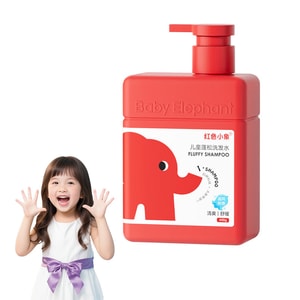Red Elephant Kids Fluffy Shampoo 400g. Amino Acid + APG Formula. Improves Dry, Flat, Rough Hair In 14 Days. Oil Control, Soothing. 24h Bluebell Scent. Tear-free. For Fine Hair.