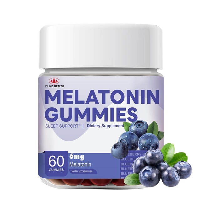 Melatonin Gummy  improve sleep for adults blueberry flavor 60pcs/bottle