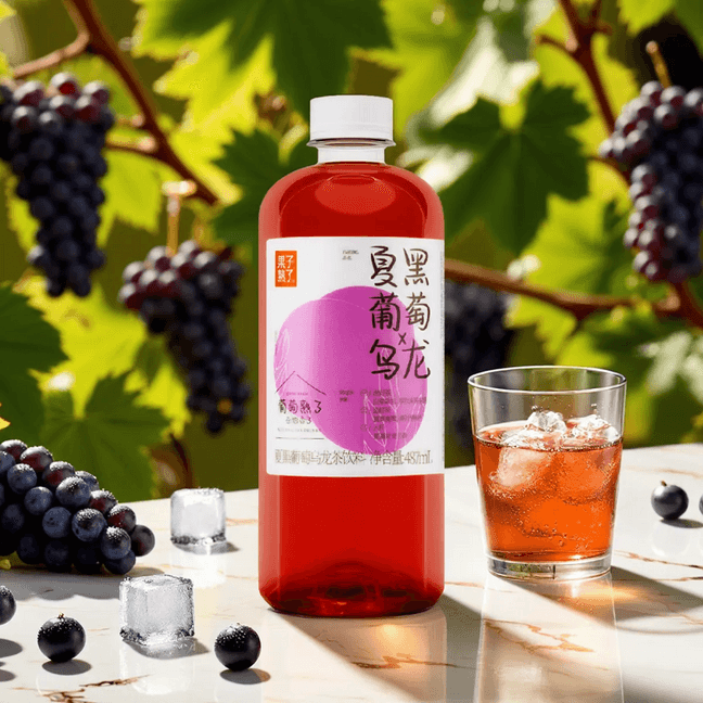 Grape Black Tea, Fruit Tea with Real Fruit Juice, 16.5 fl oz