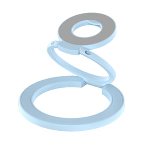 [중국 직배송] HSPM 양면 자석 회전 스탠드 데스크탑 링 버클 뒷면 자석 이중 링 접이식 휴대폰 스탠드, 블루 (F) 1개