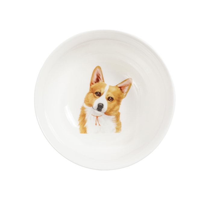 Petorama Pet Portrait Porcelain Bowl - Corgi