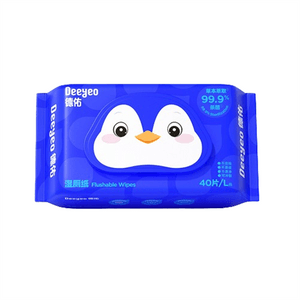【中國直郵】德佑 濕廁紙便攜式清潔濕廁巾濕紙巾可沖散潔廁紙巾單包 40抽*1包