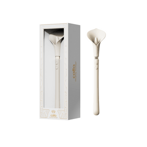 ZALO 马蹄莲震动棒点潮调情笔双震花蕾震动器 - 象牙白