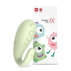 Monster Pub 1X G Spot Remote Vibrator With App Wand Thrusting Vibrator - Green