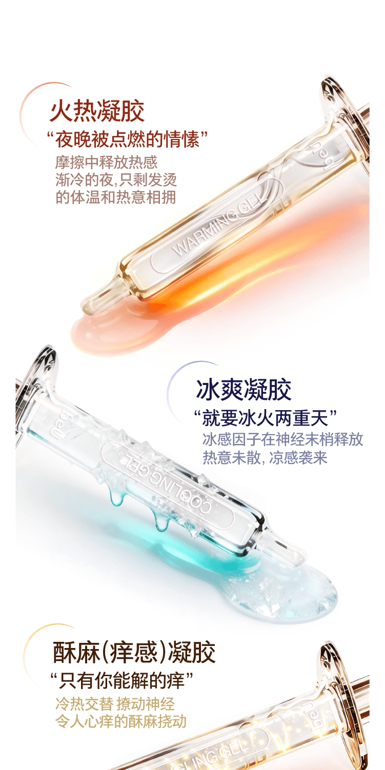 【中國直郵】 必遇 五感凝膠潤滑液女用高潮液私處快感增強液潤滑劑情趣用品5支裝/盒