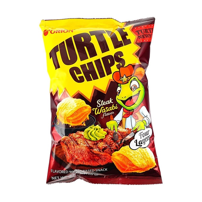 韓國ORION好麗友 烏龜酥 四層空心薯片 芥末牛排味 160g