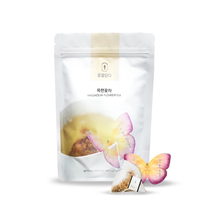 KKOKDAM Premium Korean Tea Magnolia Butterfly Flower Teabag 10pc