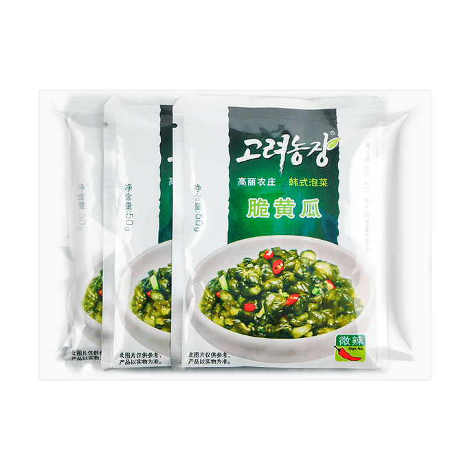 高丽农庄 韩式泡菜 脆黄瓜 微辣 三连包 150g【下饭菜 酱腌菜】