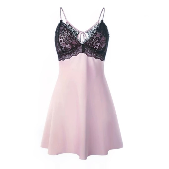 【紐約直郵】Bella's Fantasy紫羅蘭荷葉邊綁帶蕾絲吊帶睡裙 紫色