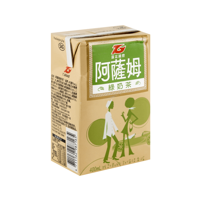 台湾汇竑国际 阿萨姆绿奶茶 400ml