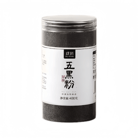 Pujang Black Sesame Paste with Five Black Grains and Walnut Multigrain Breakfast Powder 400g*1 Jar