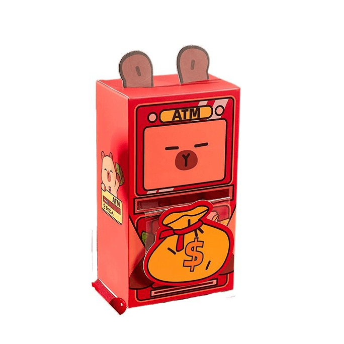 Surprise Red Envelope Creative Pull-Out Ceremony 10 Kapipala Atm Red Envelopes, 18*10*7cm*1 Piece