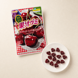 Fruit Juice Gummy Candy Dark Cherry Mix Flavor,1.66 oz【Seasonal Limited 】