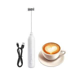 Toprocks Wireless Milk Frother – 304 SS dual spring head, 3-speed adjustable, portable rechargeable, Type-C. Handheld whisk for coffee, milk, eggs & baby food.