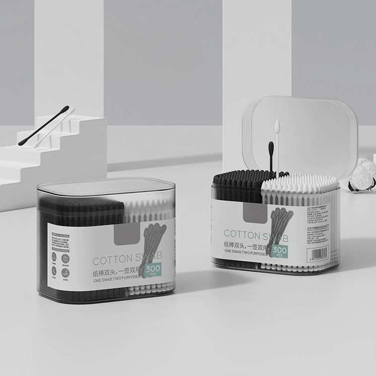 FaSoLa Life 両耳用耳掃除綿棒 300本入り/箱 使い捨て耳掃除綿棒 子供用綿棒4種類 5