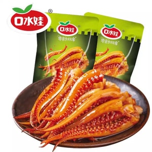 口水娃 【店庆大促】【网红零食】铁板鱿鱼杏鲍菇鱿鱼须【双口味】【香辣+烧烤味】【内10包】约80克*1袋