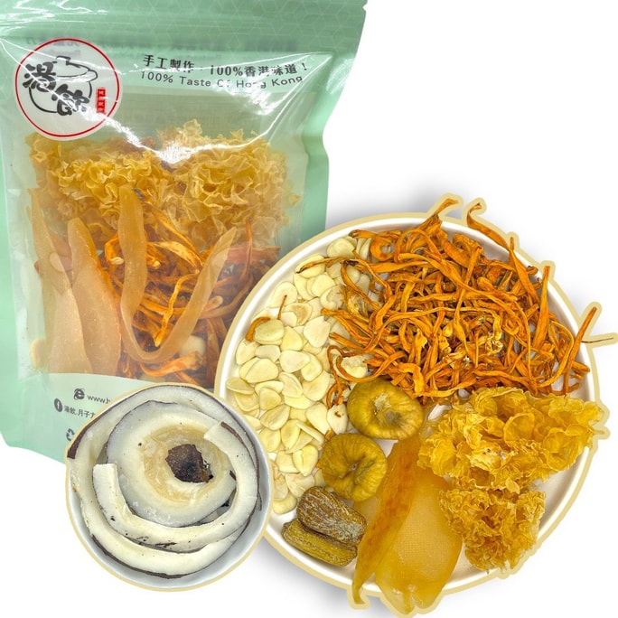 香港 汤饮.印度鲜椰子虫草螺片汤. 四季系列. 滋阴润肺. 210克
