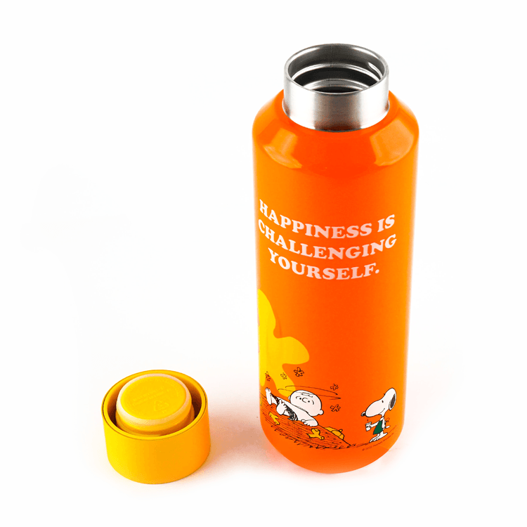 JP STARBUCKS PEANUTS Snoopy Stainless Steel Water Bottle Orange