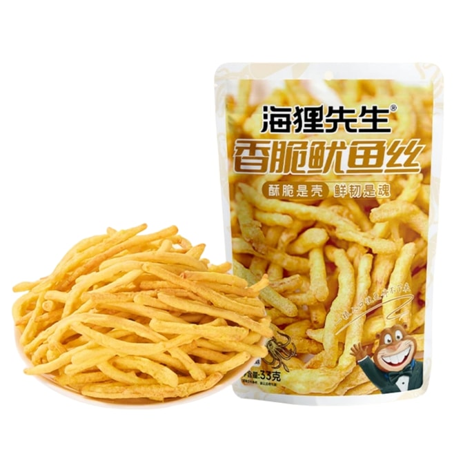 Tempura Crispy Squid Sticks, Casual Snack For Watching Shows, Crunchy Shredded Squid, 33g*2 Bags