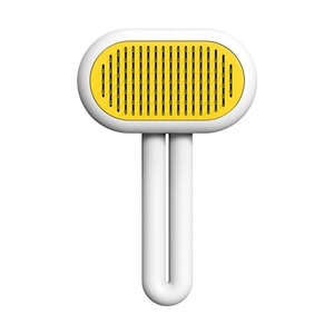 ZEZE 膠囊按摩梳 寵物貓梳毛專用梳子 小貓咪狗狗清理去浮毛 黃色