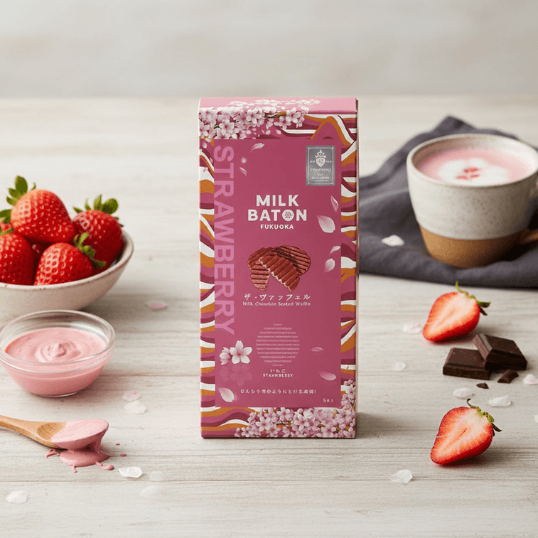 【日本直送】ストロベリーミルクバトンワッフル5枚入り 3