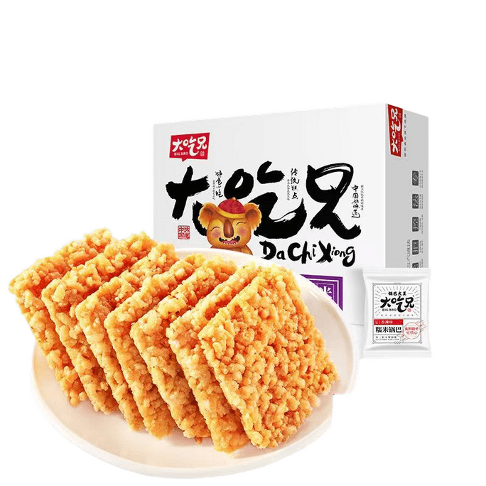 [중국 직배송] 대치슝 찹쌀칩, 매콤한 맛, 안후이 특산 수제 식품, 풍부한 쌀 향, 바삭하고 맛있는, 상자당 400g