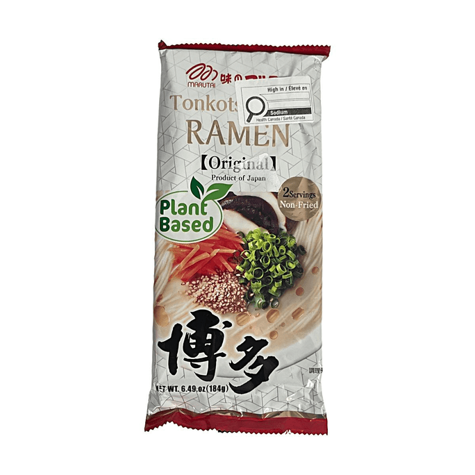 하카타 돈코츠 맛 라멘 6.49oz 튀기지 않은 식물성 2인분 오리지널 맛