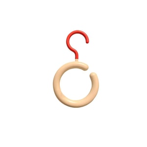 Dopamine ring hook bag and hat scratch-free and anti-slip storage wonder, non-deformable and rotatable wardrobe, 1 piece in red and white