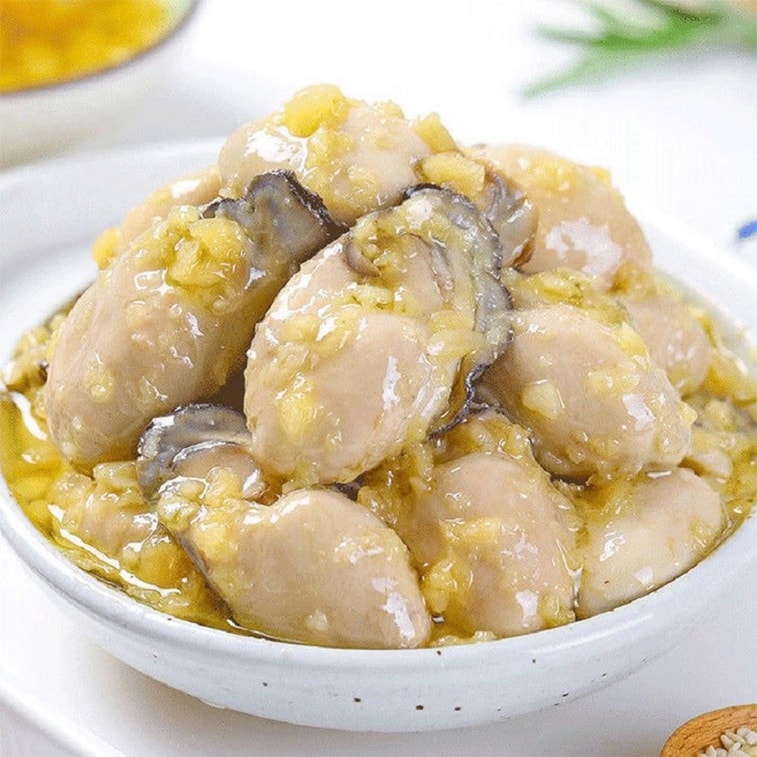 Garlic Oyster Canned 100g×3 – Fresh-caught Plump & Juicy Oysters. Secret Garlic Spicy Recipe, Grilled Flavor, No Additives. High-protein. Ready-to-eat – Great With Rice Or Noodles. 5