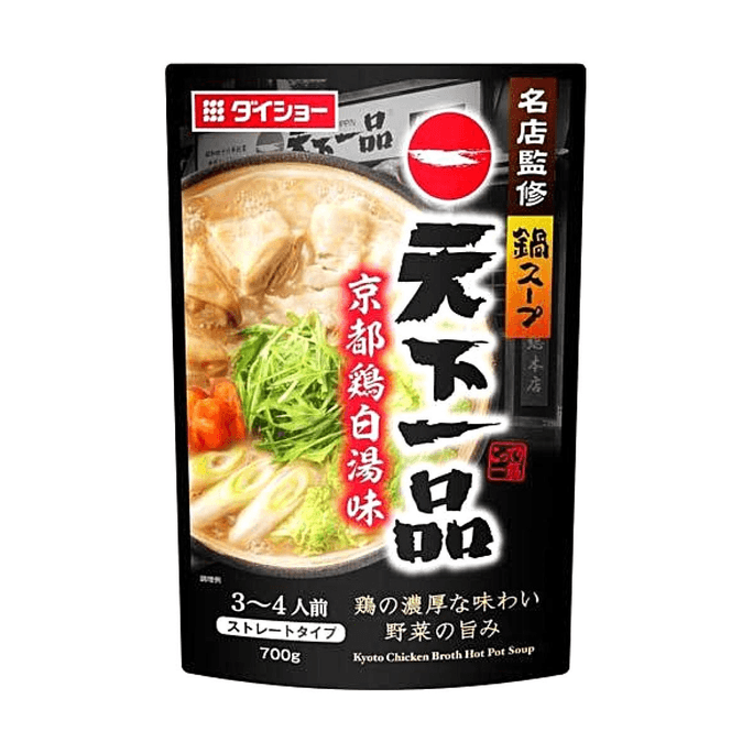 Base de soupe pour fondue au bouillon de poulet Kyoto Tenkaippin 24,7 oz saveur umami riche